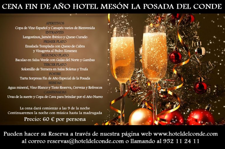 En El Hotel Mesón La Posada del Conde celebramos la Noche Vieja y el Año Nuevo con nuestros clientes y amigos