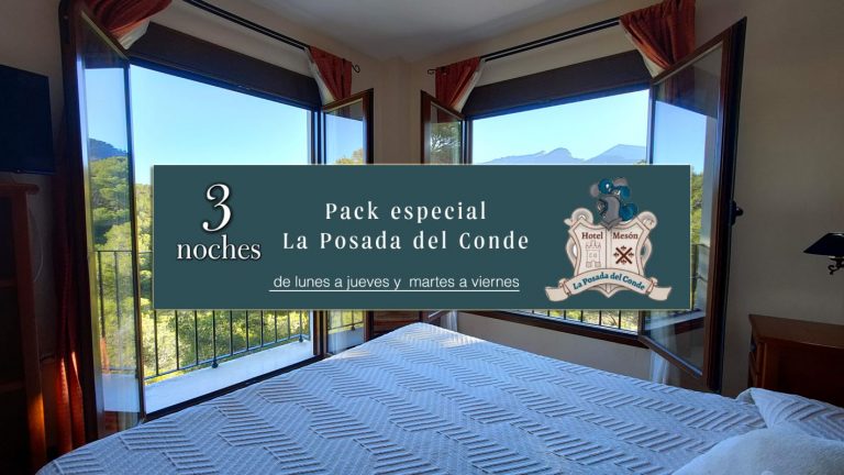 Pack especial oferta de 3 noches en el Hotel Mesón La Posada del Conde incluyendo: Cenas, desayunos, y 2 entradas para visitar El Caminito del Rey