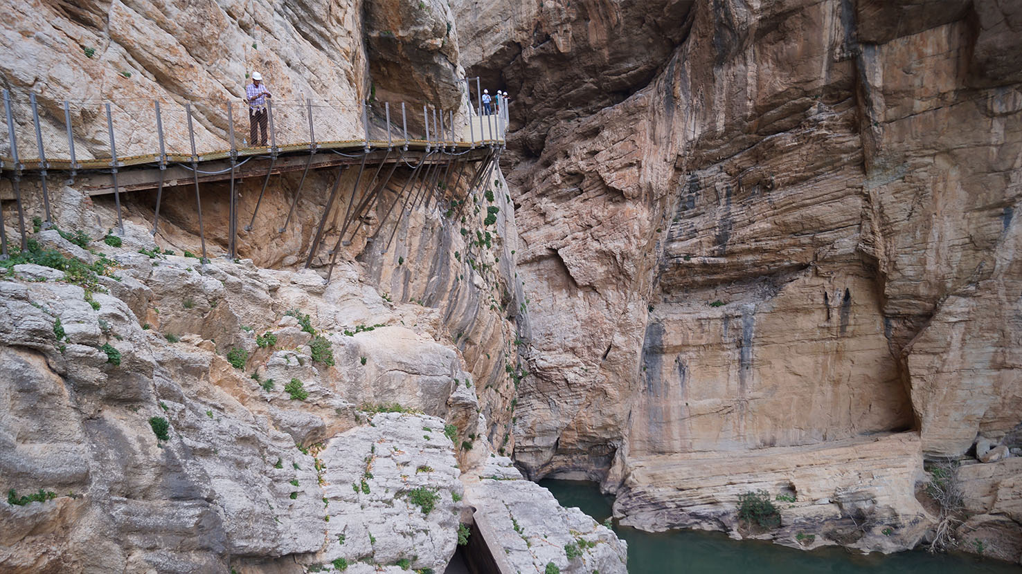 El Caminito del Rey en el Desfiladero de Los Gaitanes.